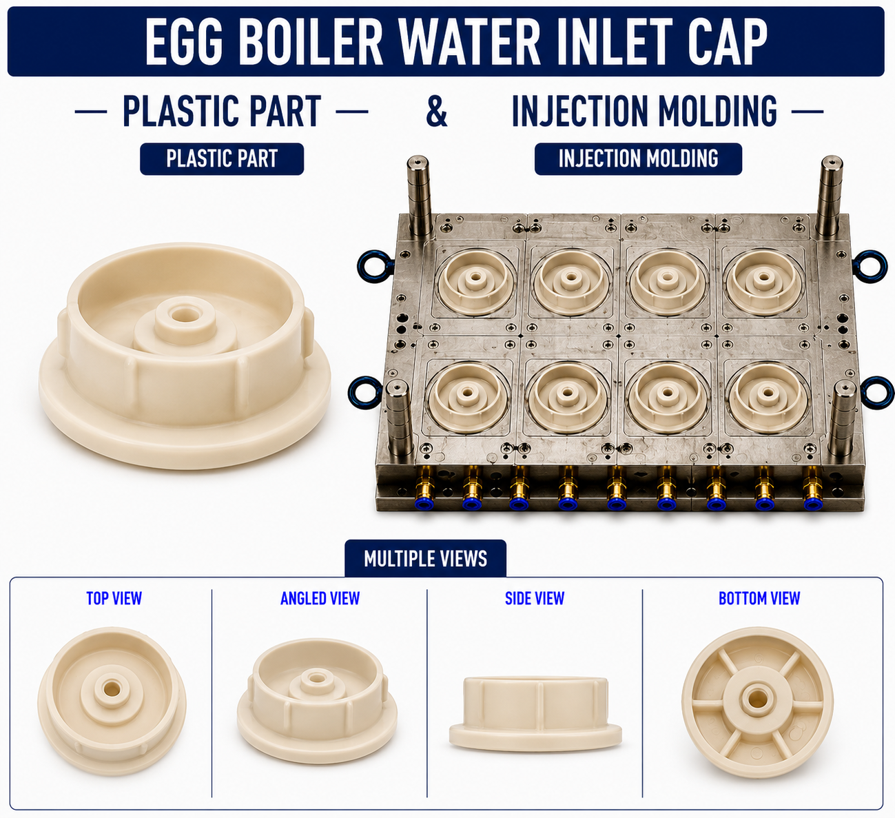 Egg Boiler Plastic Water Inlet Cap Mould and Moulding Service